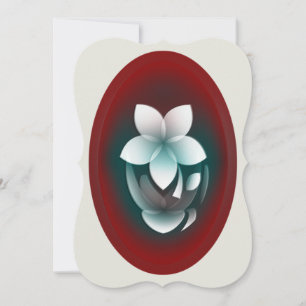 Carte Fleur blanche miroir