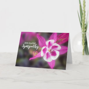 Carte Fleur Columbine Avec Sympathie Du Coeur