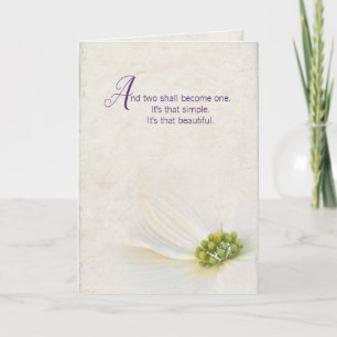 Carte fleur cosmos mariage