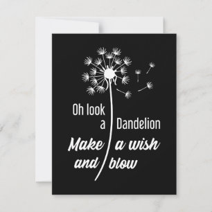 Carte Fleur Dandelion Font Un Souhait Et Souffle