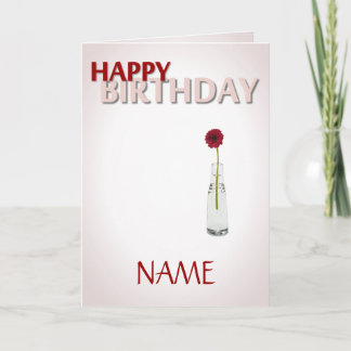 Carte Fleur d'anniversaire