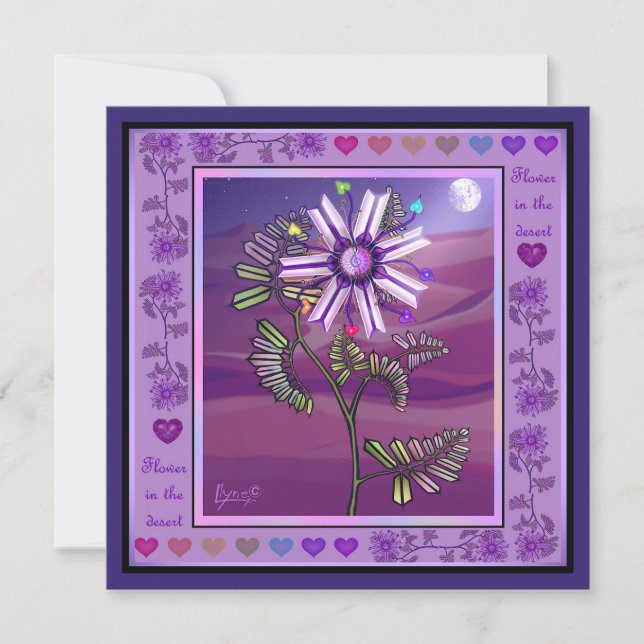 Carte Fleur dans le désert (Devant)