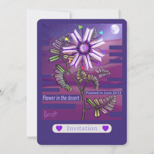 Carte Fleur dans le désert