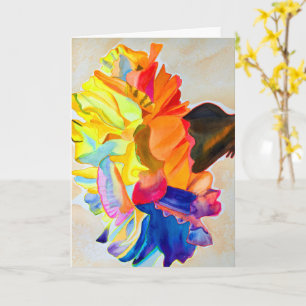 Carte Fleur d'aquarelle Neon Carnation