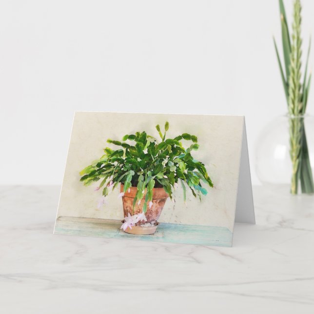Carte Fleur de cactus en argile Pot en style sud-ouest (Devant)