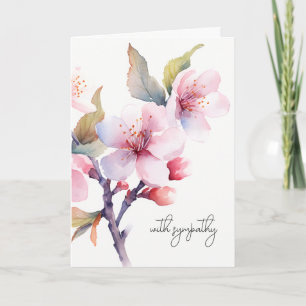 Carte Fleur de cerisier Sympathy Funeral Memorial