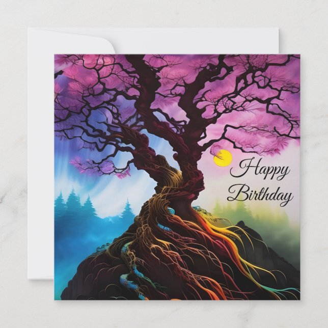 Carte Fleur de cerisiers Arbre de vie (Devant)