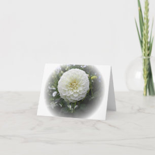 Carte Fleur de dahlia blanche