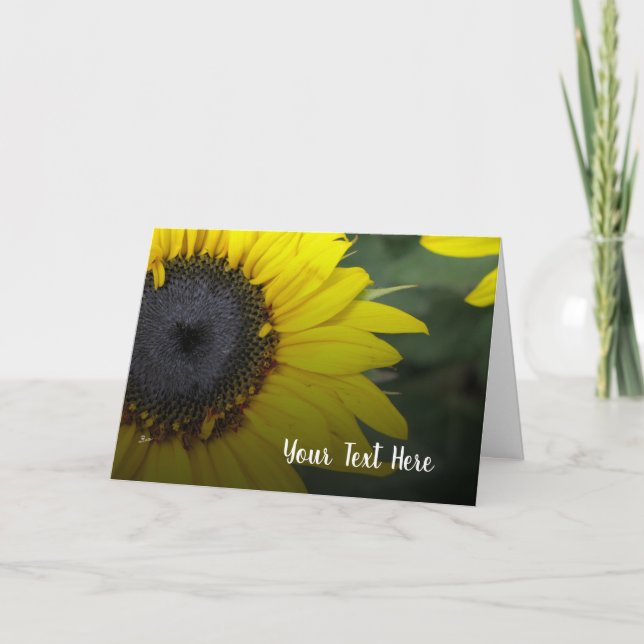 Carte Fleur de jardin jaune des fleurs du Soleil Personn (Devant)