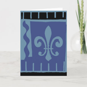 Carte Fleur De Lis Blue Matisse