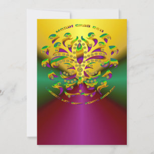 Carte Fleur de lis Mardi-Gras 2011 V-2