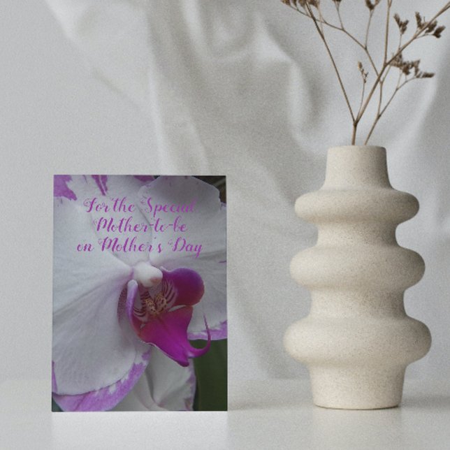 Carte Fleur de l'orchidée future maman pour la fête des  (In Situ)