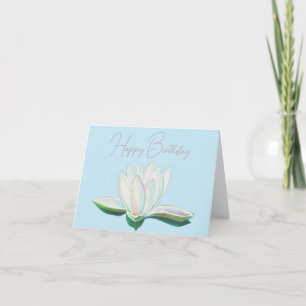 Carte Fleur de Lotus Blanc Lumineuse