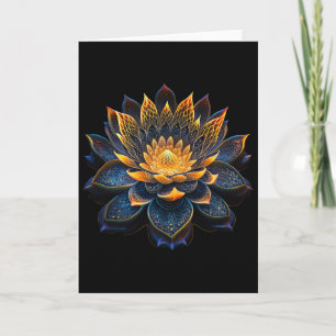 Carte Fleur de Lotus Yoga Zen Bohème Namaste Méditation