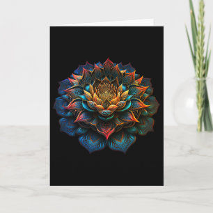 Carte Fleur de Lotus Yoga Zen Bohème Namaste Méditation.