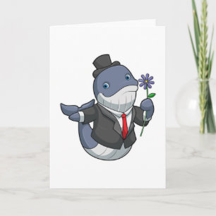 Carte Fleur de Mariage de baleine