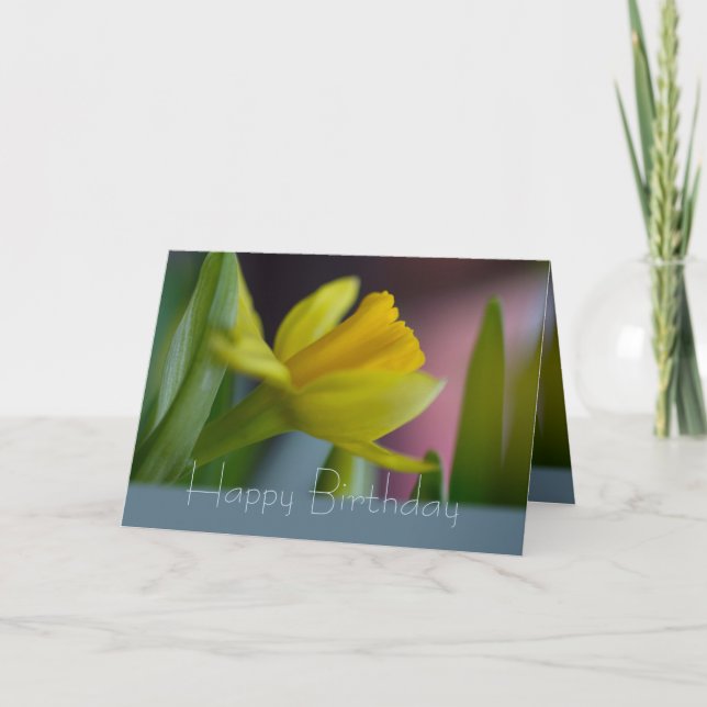 Carte Fleur de narcisse jaune CC0743 Joyeux anniversaire (Devant)
