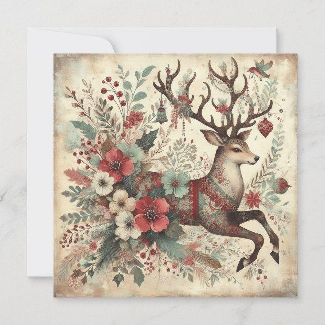 Carte Fleur de Noël sauvage (Devant)