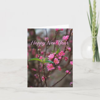 Carte Fleur de pêche Hoa Đào Bonne année Xuan At Ty