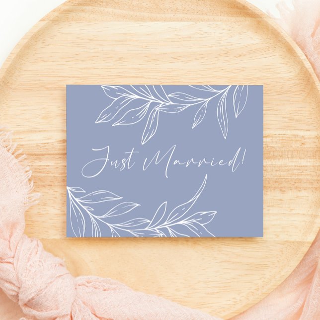 Carte Fleur de Pervenche Mariage Juste Marié (Créateur téléchargé)