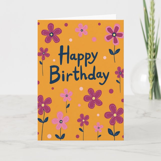 Carte Fleur de Script Douce (Devant)