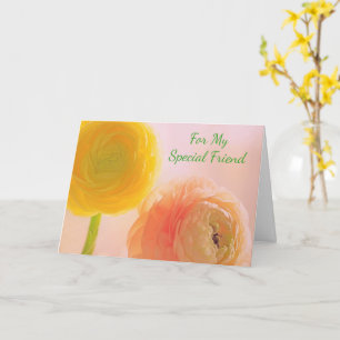 Carte Fleur de soutien au cancer de l'ami
