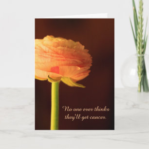 Carte Fleur de soutien au cancer Ranunculus Encouragemen