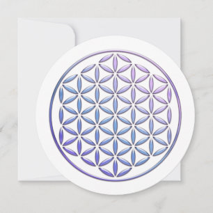 Carte Fleur de vie / Blume des Lebens - timbre violet