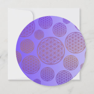 Carte Fleur de vie / Blume des Lebens - Violet motif