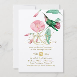 Carte Fleur de vigne florale à la menthe rose à la menth