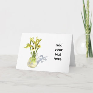Carte Fleur de zantedeschia de bouquet de lis sur