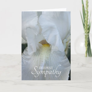 Carte Fleur d'Iris Blanc Sympathie Florale