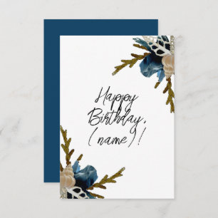 Carte Fleur d'iris côtier saluant fleuri heureux anniver