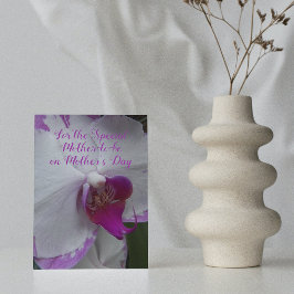 Carte Fleur d'orchidée future maman pour la fête des mèr