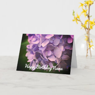 Carte Fleur douce Hydrangea Anniversaire personnalisé