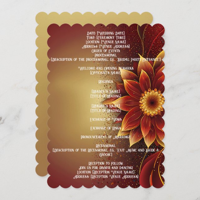 Carte Fleur éternelle : Une célébration intemporelle de  (Devant / Derrière)