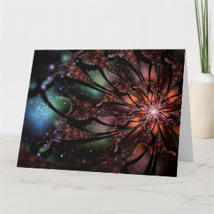 Carte Fleur imaginaire fractale douce et tendresse