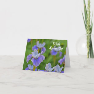 Carte Fleur Iris Bleu Avec Condolence Sympathique