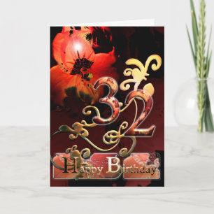 Carte Fleur Lilly Dream Joyeux 32 Fleur d'anniversaire