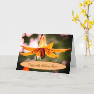 Carte Fleur Lily canadienne Anniversaire personnalisé