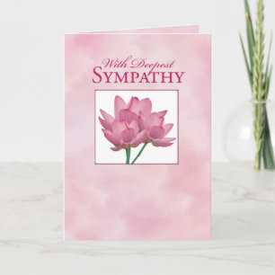Carte Fleur Lotus Rose Sympathie