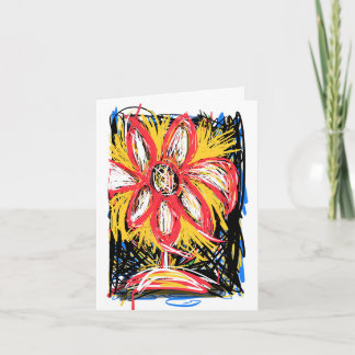 Carte Fleur Messy (vide à l'intérieur)