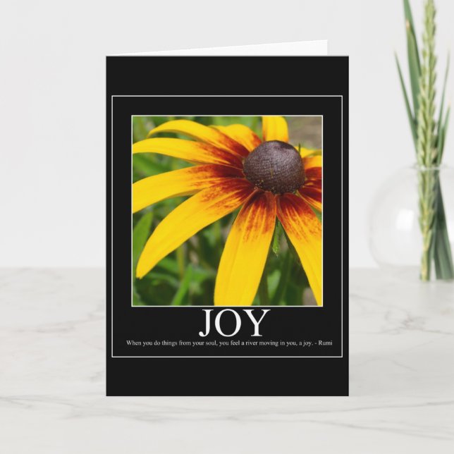 Carte Fleur Motivationnelle Joy Rumi (Devant)