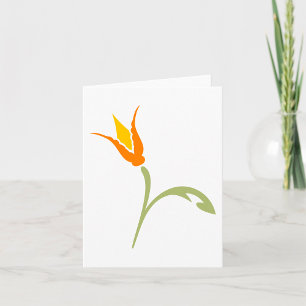 Carte Fleur orange