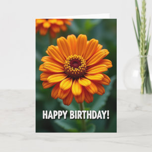 Carte Fleur Orange Joyeuse