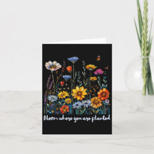 Carte Fleur où vous êtes planté Fleur sauvage Positif Qu