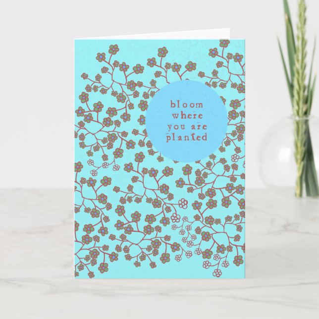 Carte Fleur où vous êtes plantés (Devant)