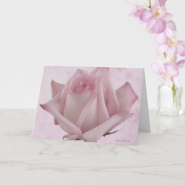 Carte Fleur rose douce (Orchidée)