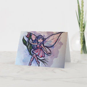 Carte Fleur rose rose