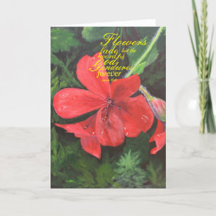 Carte Fleur rouge irlandaise